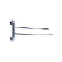 Porte serviettes double mural en Inox sumba Chromé MSV