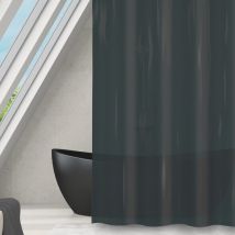 Rideau de douche peva romana 180x180cm Noir transparent MSV