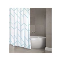 Rideau de douche Polyester tree 180x200cm QUALITà‰ premium Bleu Turquoise - Anneaux inclus MSV