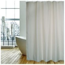 Rideau de douche Polyester berbera 180x200cm qualite premium Marron Beige - Anneaux inclus MSV