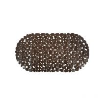 Tapis Fond de baignoire pvc galets 39x99cm Chocolat MSV
