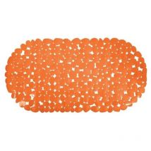 Tapis Fond de baignoire pvc galets 39x99cm Orange MSV
