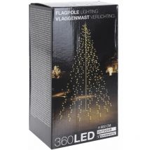 Mât de drapeau lumineux 360 led - h 800 cm
