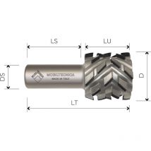Mobiltecnica - MTEC050.21 - fraise hélicoïdale pour rectification Z4+4 angle axial 40° _ .21_D50 | lu 23 | DS20 | LT83 | Z9 | AX40° | dr | H4,5