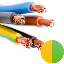 Mtr cable 1,5 mm² . Libre de Halogeno Amarillo-Verde