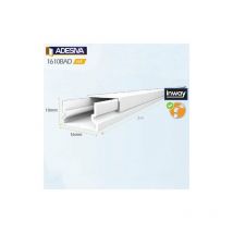 Tira Canaleta 2 mtrs 16x10mm Blanca Adhesiva