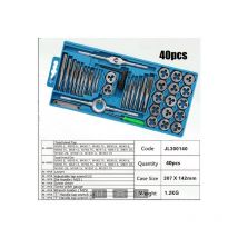 Métriques Jeu de tarauds et filières 40 Pcs Set M3 à M12 Fiche de réparation de filetage