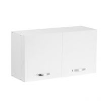 Argonauta - Mueble alto campana fresno blanco con 2 puertas cocina Cm 90x32xh49