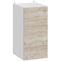Cuisineandcie - Mueble alto de cocina Eco Nogal Blanqueado 1 puerta l 30 cm