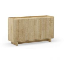 Mueble aparador 3 puertas mod-Ian acabado roble, 140cm(ancho) 80cm(alto) 40cm (largo)