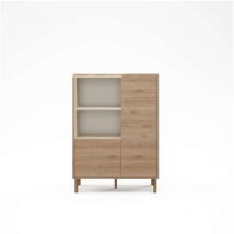 Mkric - Mueble auxiliar 2 puertas abatibles md-Rufino acabado roble cadiz/visón. 125cm(alto) 90cm(ancho) 40cm(prof.)