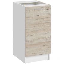 Mueble bajo de cocina Eco Nogal Blanqueado 1 puerta l 40 cm