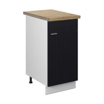 Mueble bajo de cocina Fame-Line, Rayas negras, 40 cm , et Roble Vicco