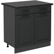Mueble bajo de cocina R-Line, Antracita casa de campo, 80 cm , et Antracita Vicco