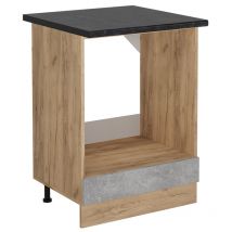 Armario para horno empotrado R-Line, Hormigón, 60 cm , et Antracita Vicco