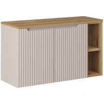 Petits-meubles - Mueble bajo lavabo 100cm 2 puertas 2 compartimientos Riva Cachemira y Madera