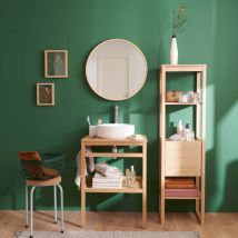 Mueble bajo lavabo HOPP 60 cm con columna, espejo y lavabo redondo DIEGO
