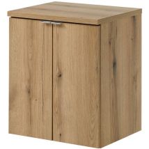 [en.casa] - Mueble bajo lavabo Newport con 2 puertas 50x60x40 cm - Efecto Roble