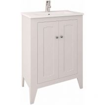Kassia - Mueble baño Boho 60 cm blanco + lavabo