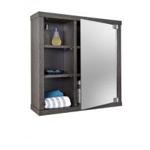 Topkit - Mueble baño Gala 8910 con espejo Armario de baño Medidas: roble60x60x18 cm Wengue
