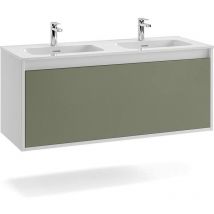 Kassia - Mueble baño + lavabo doble Tribeca l 120 x a 50 x p 45 cm
