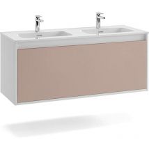 Kassia - Mueble baño + lavabo doble Tribeca l 120 x a 50 x p 45 cm