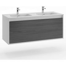 Kassia - Mueble baño + lavabo doble Tribeca l 120 x a 50 x p 45 cm