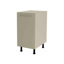 Md Block - Mueble cocina bajo con 1 puerta en gris cream y blanco. 85 cm(alto)40 cm(ancho)60 cm(largo)