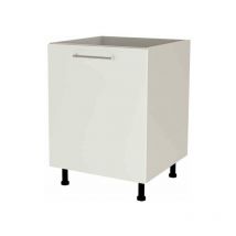 Mueble de cocina bajo para fregadero en gris cream y blanco mate. 85 cm(alto)60 cm(ancho)60 cm(largo)