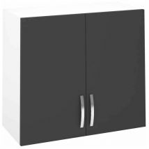 Md Block - Mueble cocina para colgar con 2 puertas en gris parís. 70 cm(alto)80 cm(ancho)33 cm(largo)