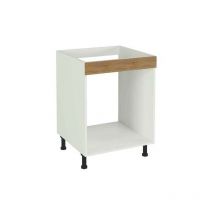 Md Block - Mueble cocina para horno en roble cortez. 83 cm(alto)60 cm(ancho)58 cm(largo)