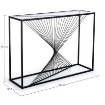 Mueble consola espiral de metal negro