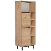 Cotecosy - Mueble de almacenamiento para baño 2 puertas 5 estantes - H161,1 cm