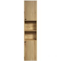 Epikasa - Mueble de Baño con Pedestal Pure, Tablero Aglomerado de Melamina, Marrón, 40x186x31 cm