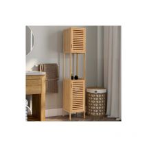 Idmarket - Mueble de baño de 2 puertas de bambú bea