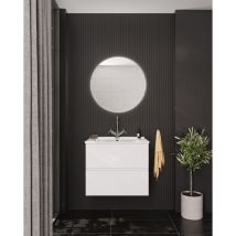 Mueble de baño LATINO 60cm BLANCO 2 cajones + lavabo