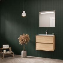 Ctesi - Mueble de baño sado 60cm hera 2 cajones + lavabo