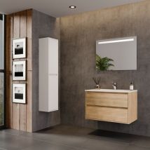 Ctesi - Mueble de baño sado 80cm hera 2 cajones + lavabo