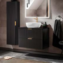 Comad - Mueble lavabo individual 80cm Adriel Negro
