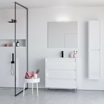 Mobiliario Royo - royo sansa Conjunto Completo 3 Cajones Blanco Brillo - Medida: 80 cms - Medida: 80 cms - ref: C0072502