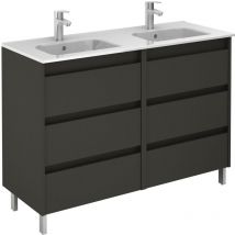 Mobiliario Royo - royo C0072628 sansa Conjunto Completo 120 6 Cajones Antracita Brillo - ref: C0072628