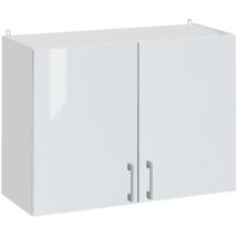 Cuisineandcie - Mueble Alto De Cocina Eco L 60 Con 2 Puertas Blanco Brillo
