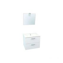 Mueble de cuarto de ba o smart - suspendido - 60cm - 2 cajones - Acabado blanco