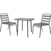 Mueble de jardín metálico "Bilbao" - 2 plazas - Gris
