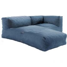 Oviala - Muebles de jardín con 1 sillón esquinero y 1 diván azul pacífico - Mixi