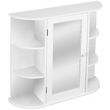 Skecten - Mueble de pared para baño blanco con puertas y espejos 60 17 58cm