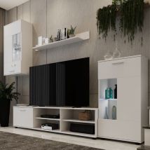 Miroytengo - Mueble De Salón En Color Blanco Mate 230x38,3 cm Moderno