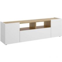 DKT - Mueble de televisión Laso en Blanco-Nordic 43.8 cm(alto)141.7 cm(ancho)34.7 cm(fondo)