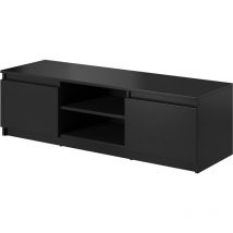 Mueble de tv 120 cm dingo, mueble de televisión, color negro mate