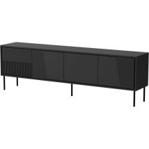 Mueble de tv abudabi 200 cm 4D cuatro puertas tablero mdf frente negro mate
